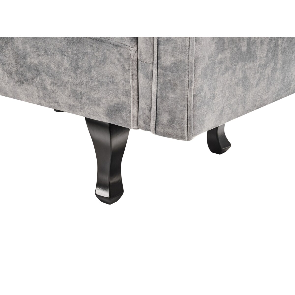 Szezlong welurowy prawostronny szary LATTES II