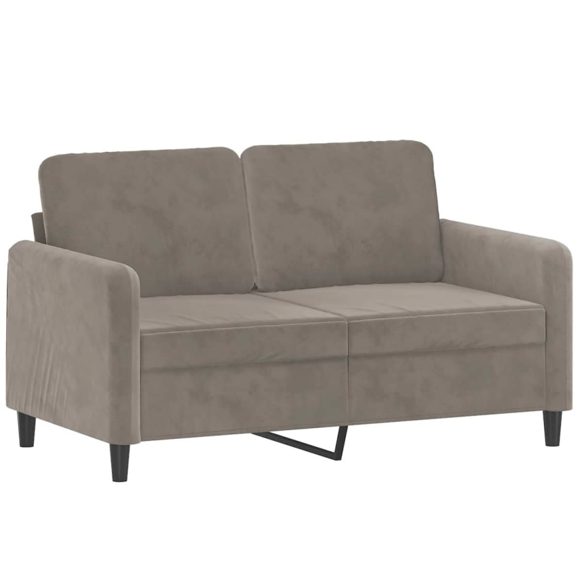 vidaXL Sofa 2-osobowa, jasnoszara, 120 cm, tapicerowana aksamitem