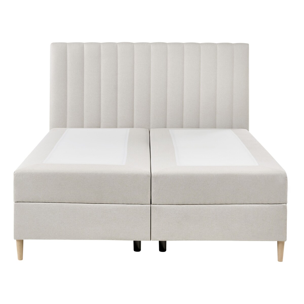 Łóżko kontynentalne z pojemnikiem OFFICER 160 x 200 cm Złamana biel