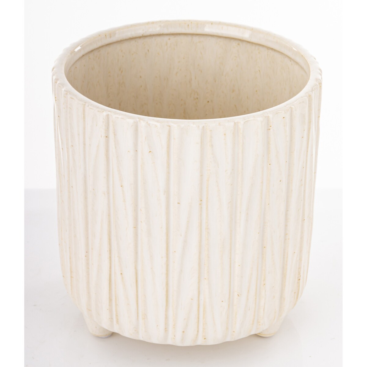 Osłonka ceramiczna prążkowana 17x16x16 cm NIPSU-2
