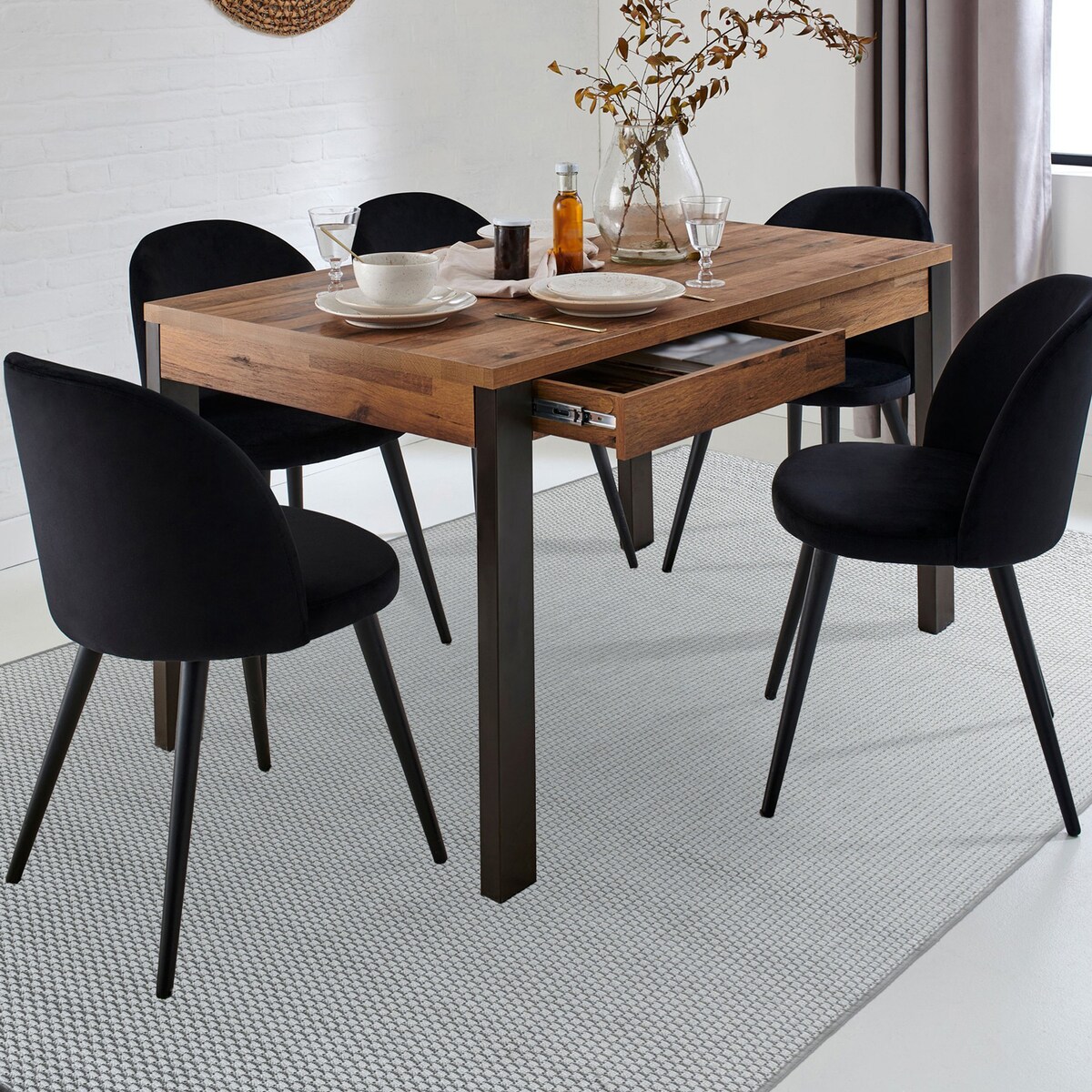 Dywan płasko tkany Scandi 200x300 cm nowoczesny szary