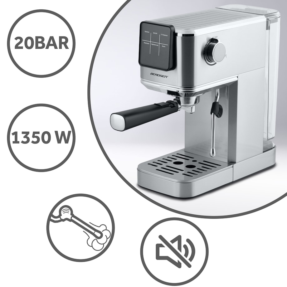 Ekspres do kawy ciśnieniowy kolbowy ze spieniaczem 377000 Berdsen