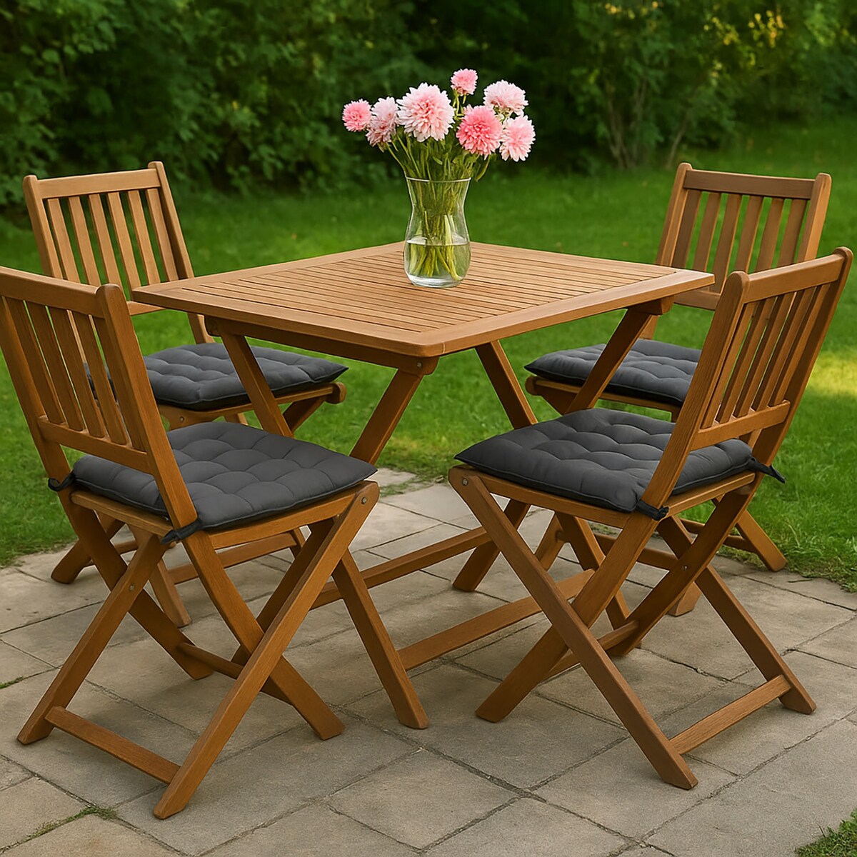 Poduszka na krzesło wiązana, 40 x 40 cm