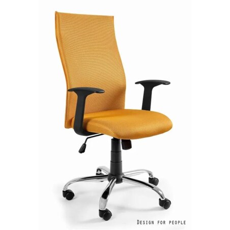 Fotel biurowy BLACK ON BLACK żółty