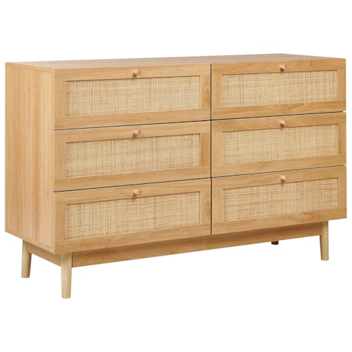 Komoda 6 szuflad NIVO Jasnobrązowy