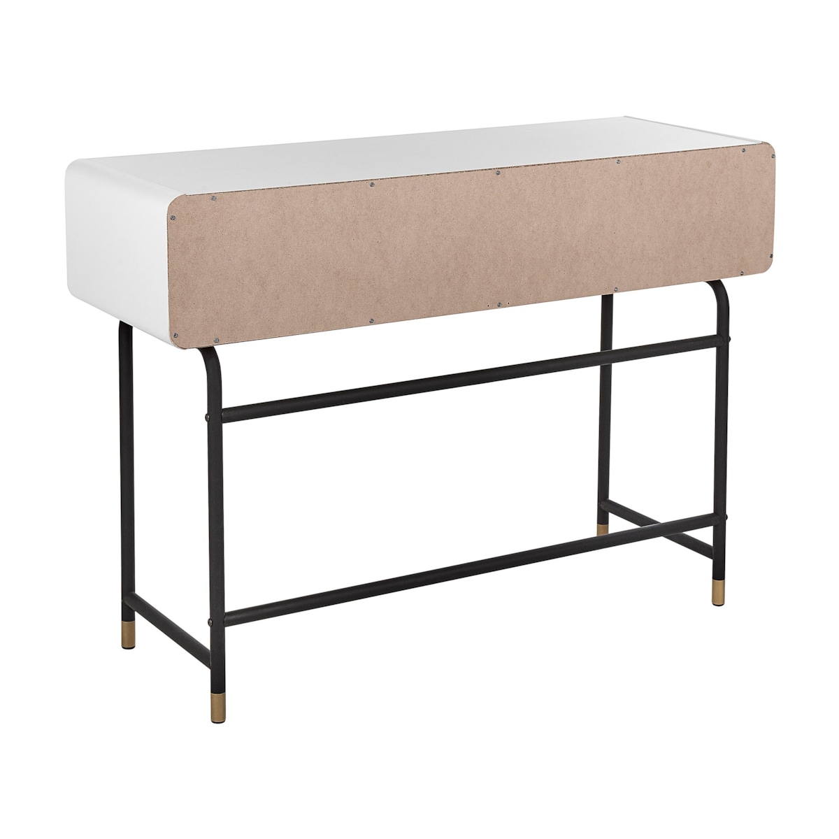 Konsola biała z ciemnym drewnem RIFLE