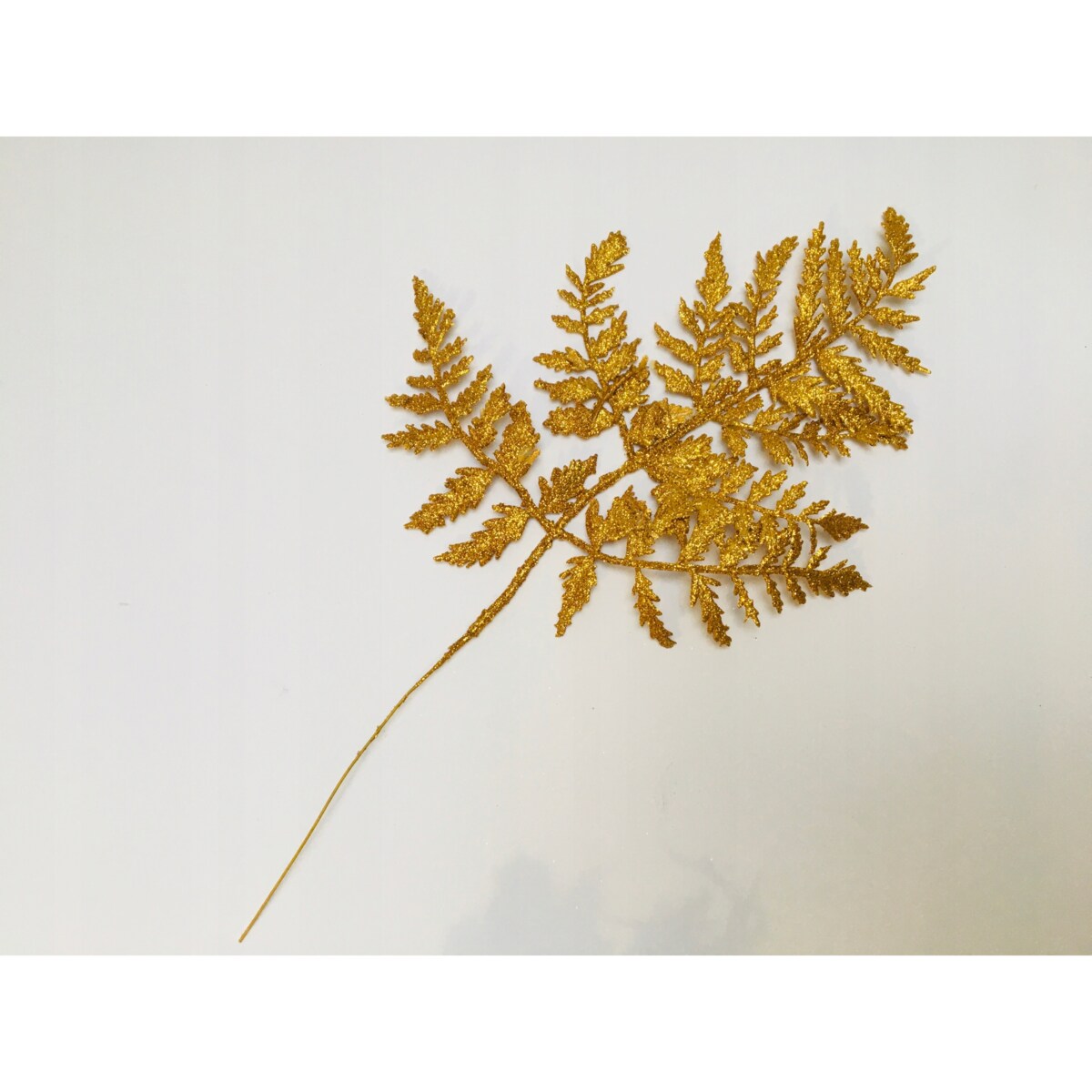 LIŚĆ paprotka brokatowy złoty GAŁĄZKA do dekorowania stroika święta choinka