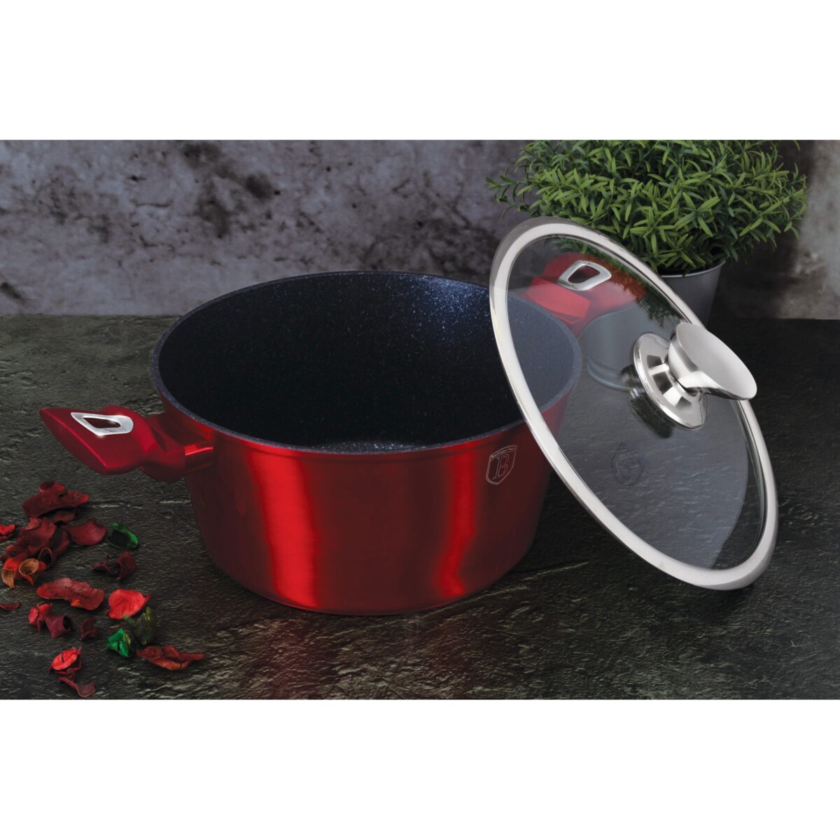 Garnek z pokrywką Berlinger Haus Burgundy 2,5L BH-1256