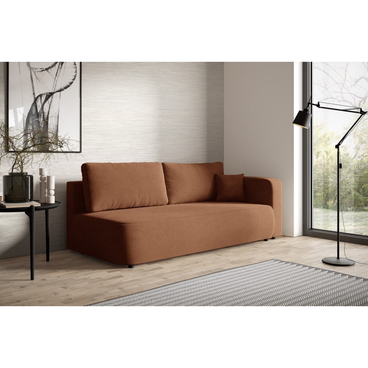 Kanapa OKOPE z bokiem z funkcją spania Kolor: Wind 56