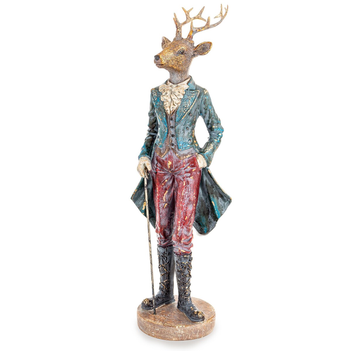 Figurka - elegancki jeleń 42x13x11 cm ELEGANTE z laską