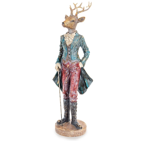 Figurka - elegancki jeleń 42x13x11 cm ELEGANTE z laską