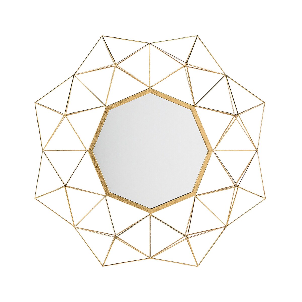 Metalowe lustro ścienne 80 x 80 cm złote GAILLAC