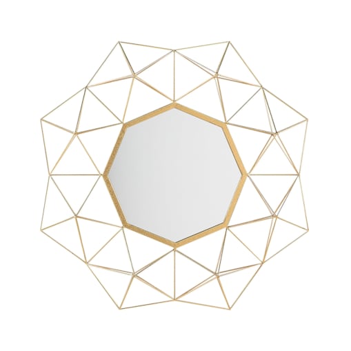 Metalowe lustro ścienne 80 x 80 cm złote GAILLAC