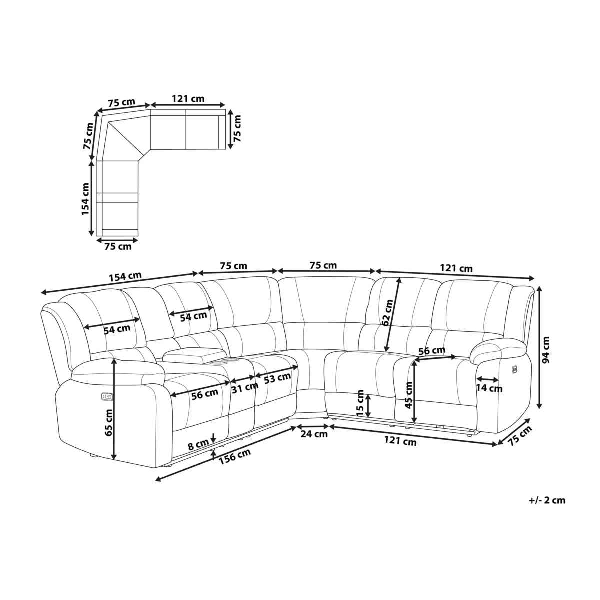 Narożnik ROKKE Jasnobeżowy Lewostronny