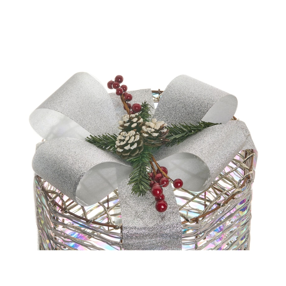 Zestaw 3 dekoracji LED Prezenty świąteczne białe JULSO