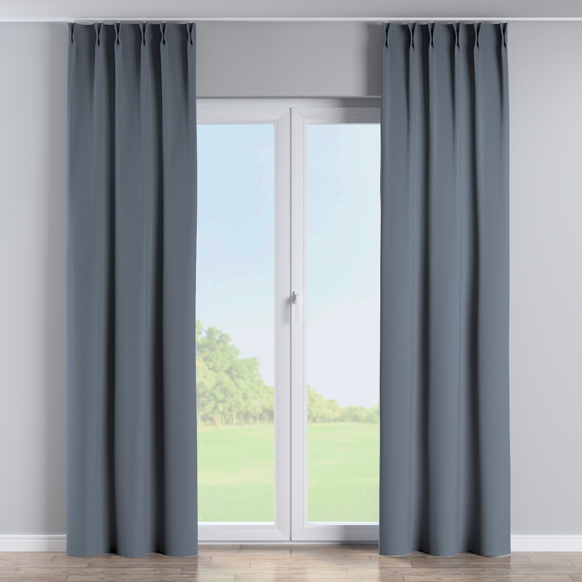 Zasłona na haczykach flex podwójnych 130x260 granatowy