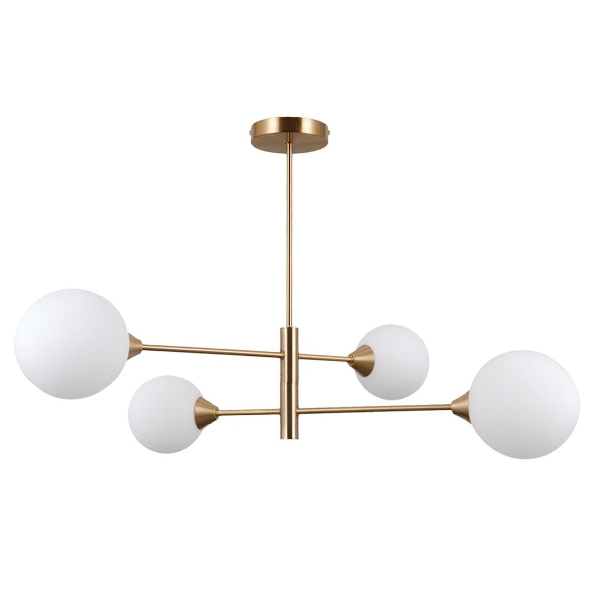 LAMPA sufitowa EVORA PND-55342-4-HB Italux molekuły szklane kule czarne białe