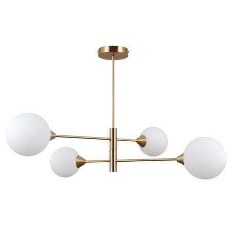 LAMPA sufitowa EVORA PND-55342-4-HB Italux molekuły szklane kule czarne białe