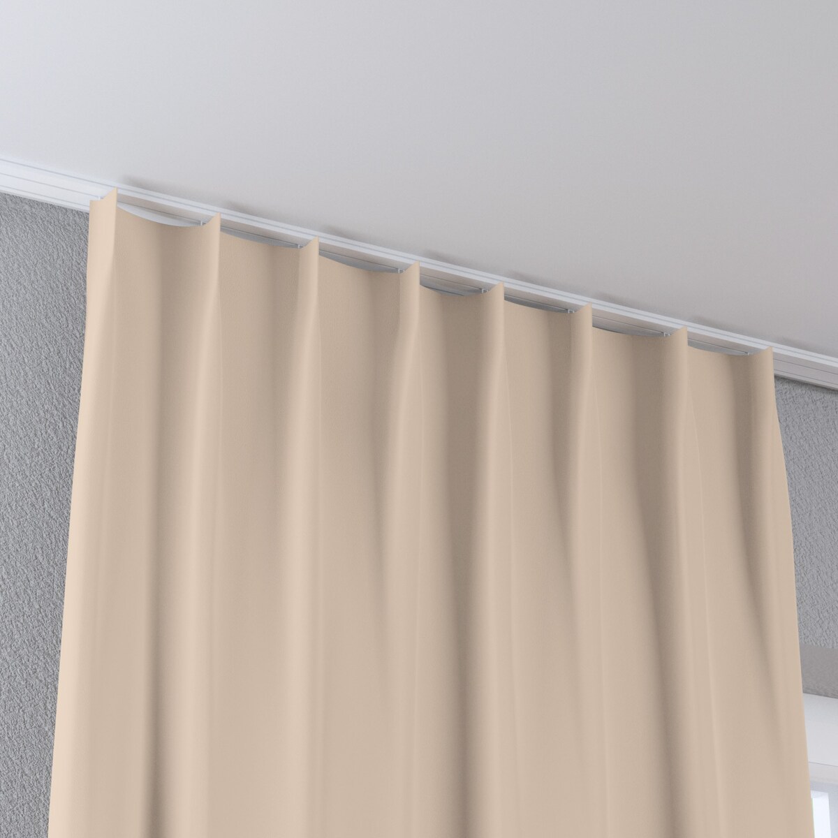 Zasłona na haczykach flex pojedynczych 130x260 kremowy beż