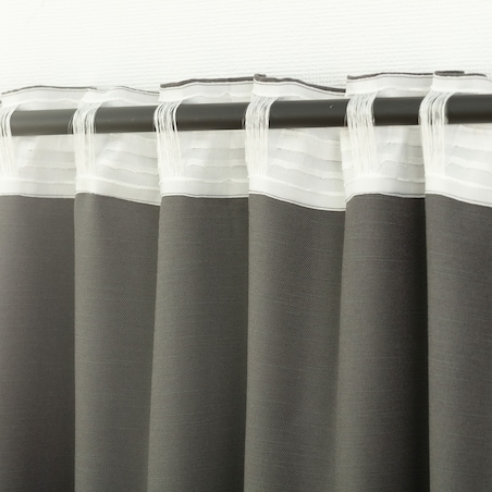 Zasłona BASIC na taśmie marszczącej 140x280cm ciemnoszary 1 szt. 140x280 szary
