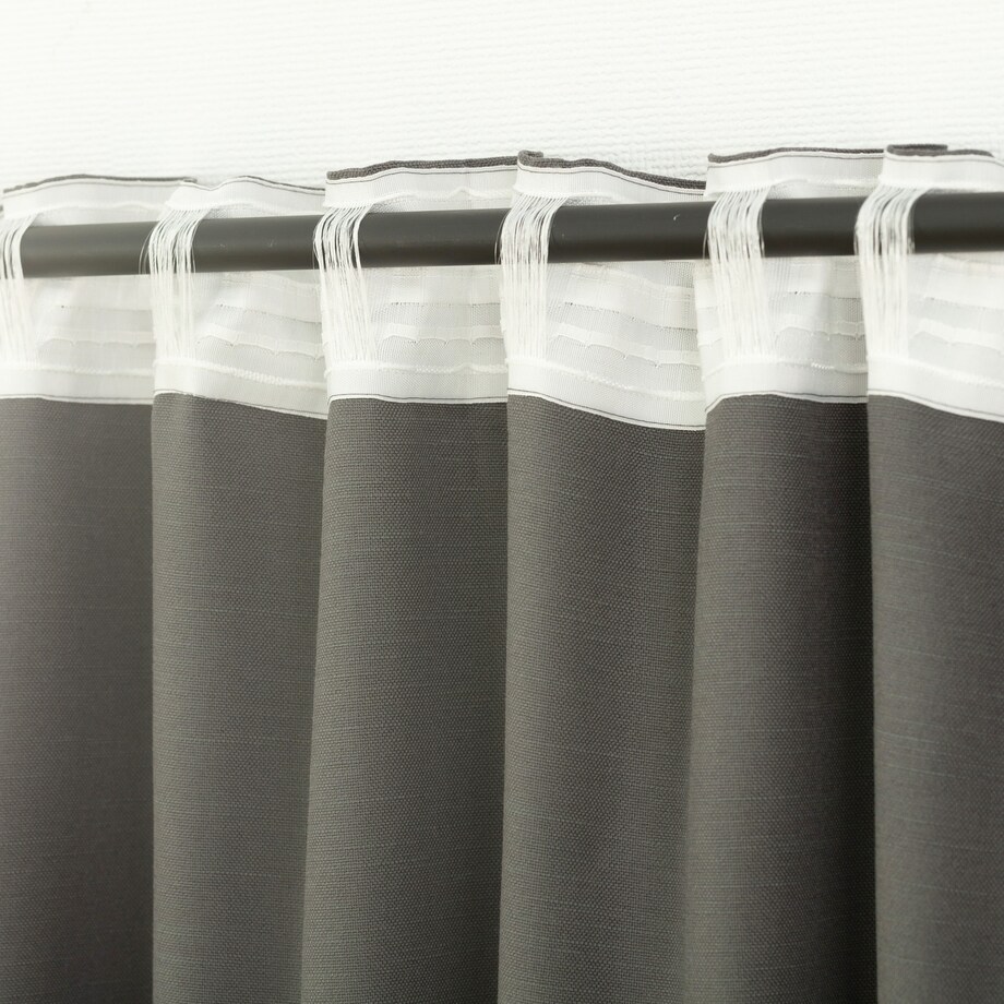 Zasłona BASIC na taśmie marszczącej 140x280cm ciemnoszary 1 szt. 140x280 szary