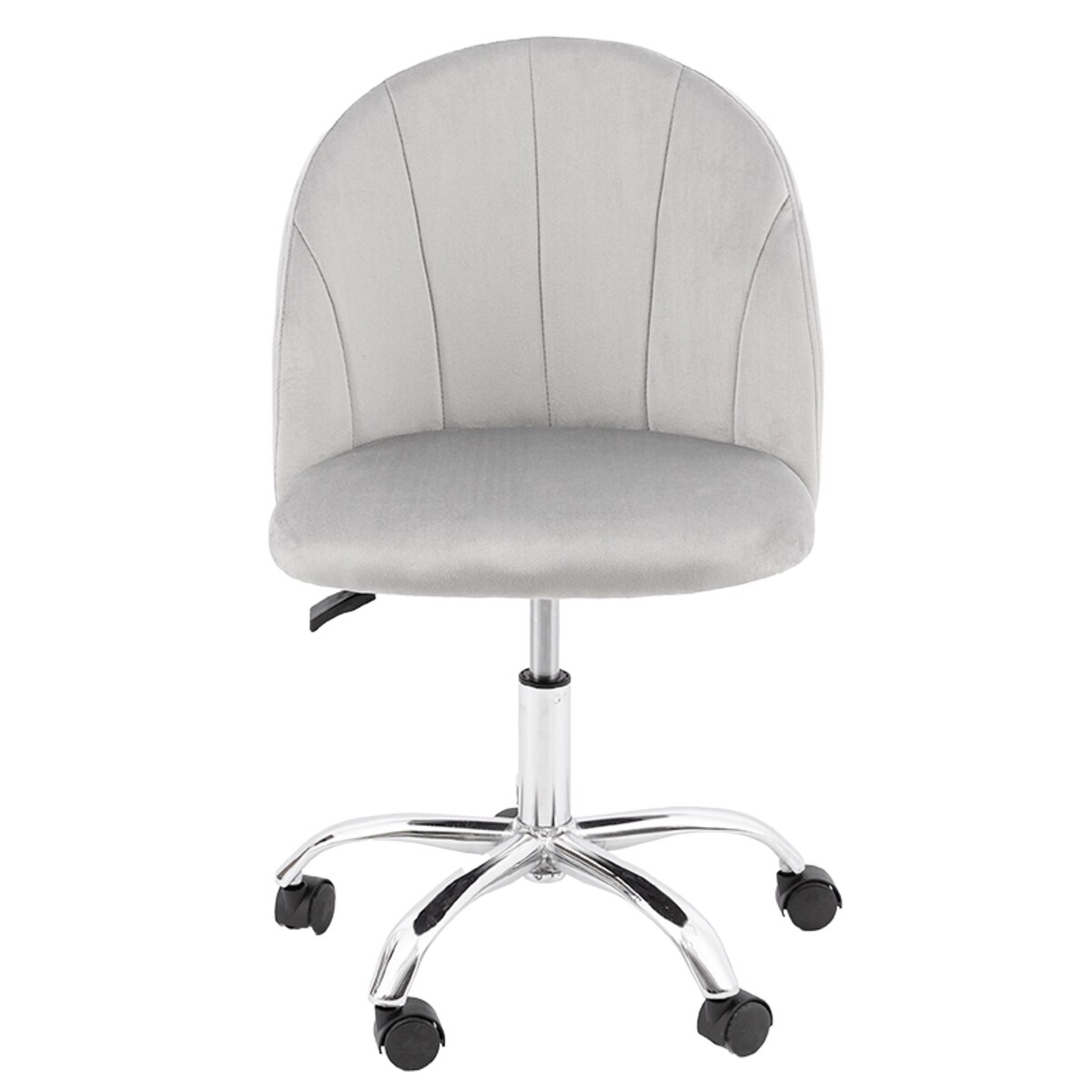 Fotel biurowy krzesło obrotowe szary regulowany welurowy