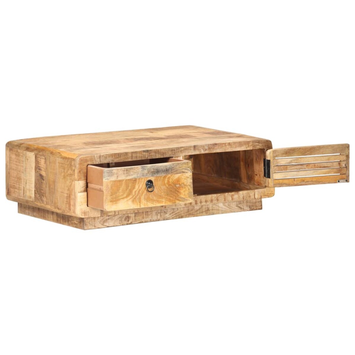 vidaXL Stolik kawowy, 90x60x29 cm, surowe drewno mango