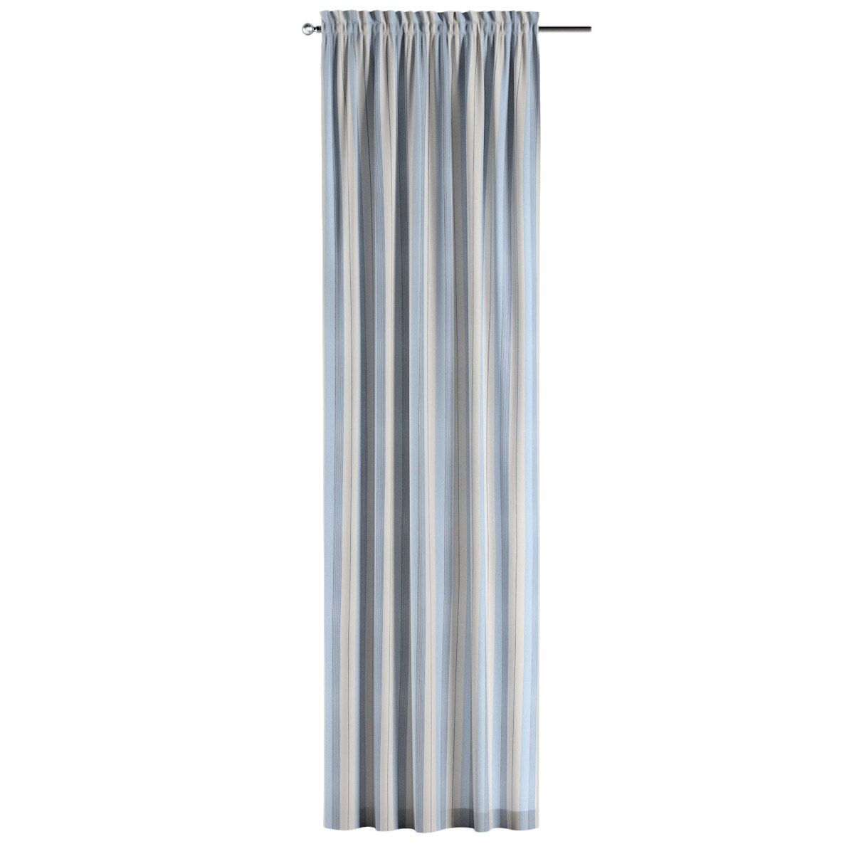 Zasłona na kanale z grzywką 1 szt. 130x245 niebieskie pasy