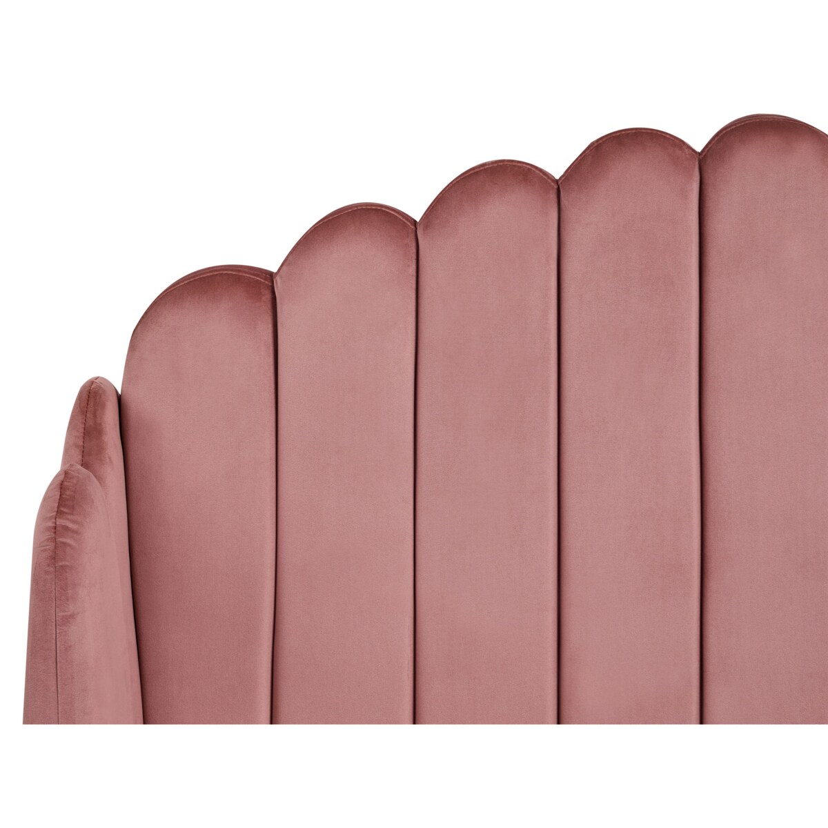 Łóżko Welur AMBILLOU 120 x 200 cm Różowy