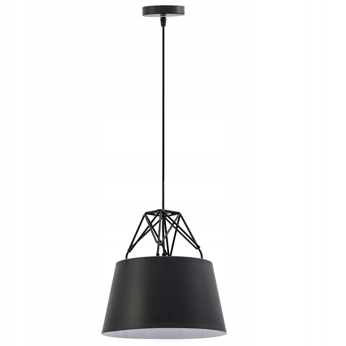 Lampa Sufitowa Wisząca Loft Metalowa Czarna