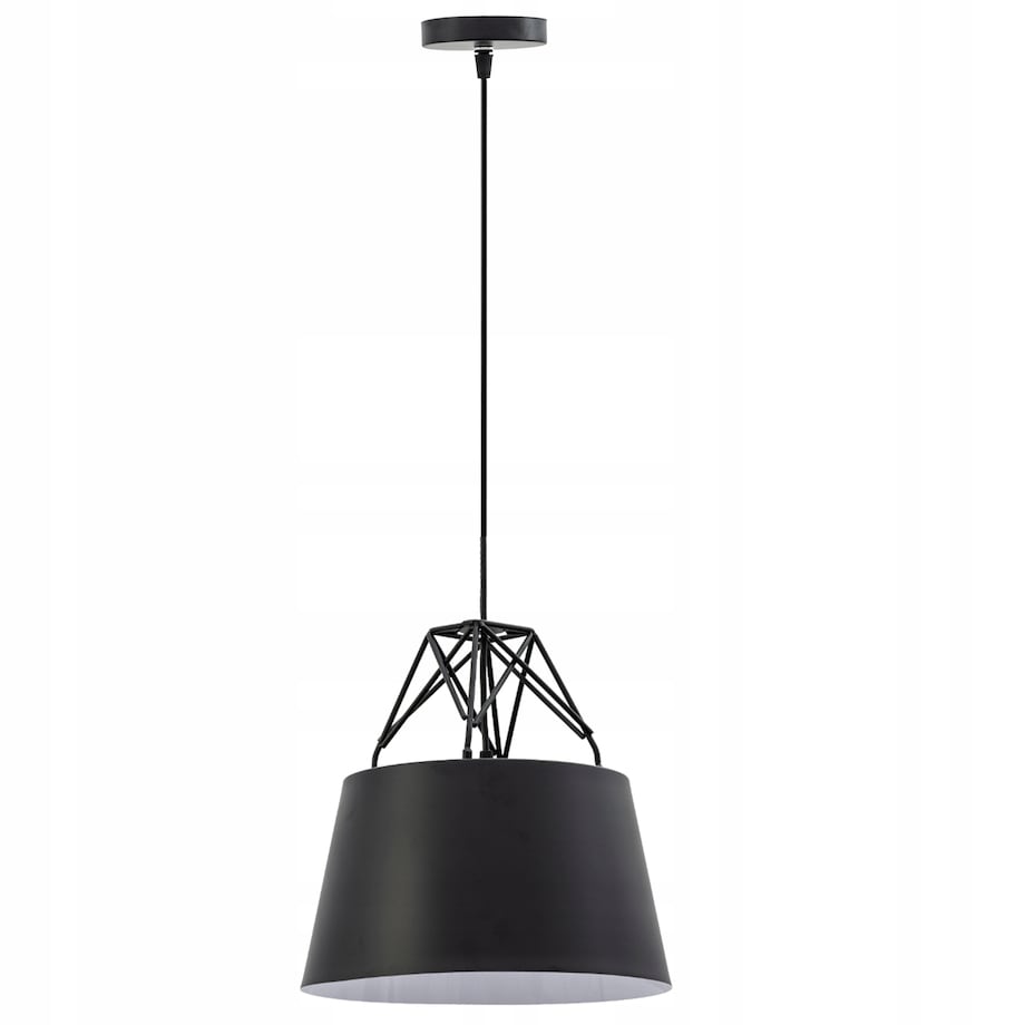 Lampa Sufitowa Wisząca Loft Metalowa Czarna