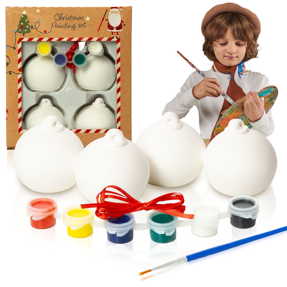 Bombki Do Malowania Dla Dzieci Świąteczne Boże Narodzenie 4 Szt