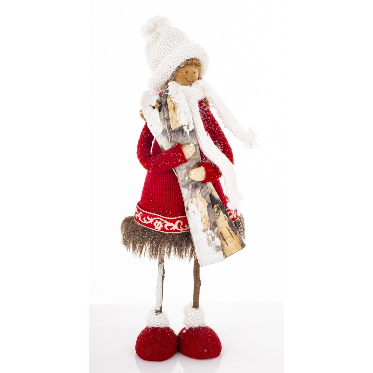 Dekoracja - figurka 24,5x9x7 cm FIONA z nartami