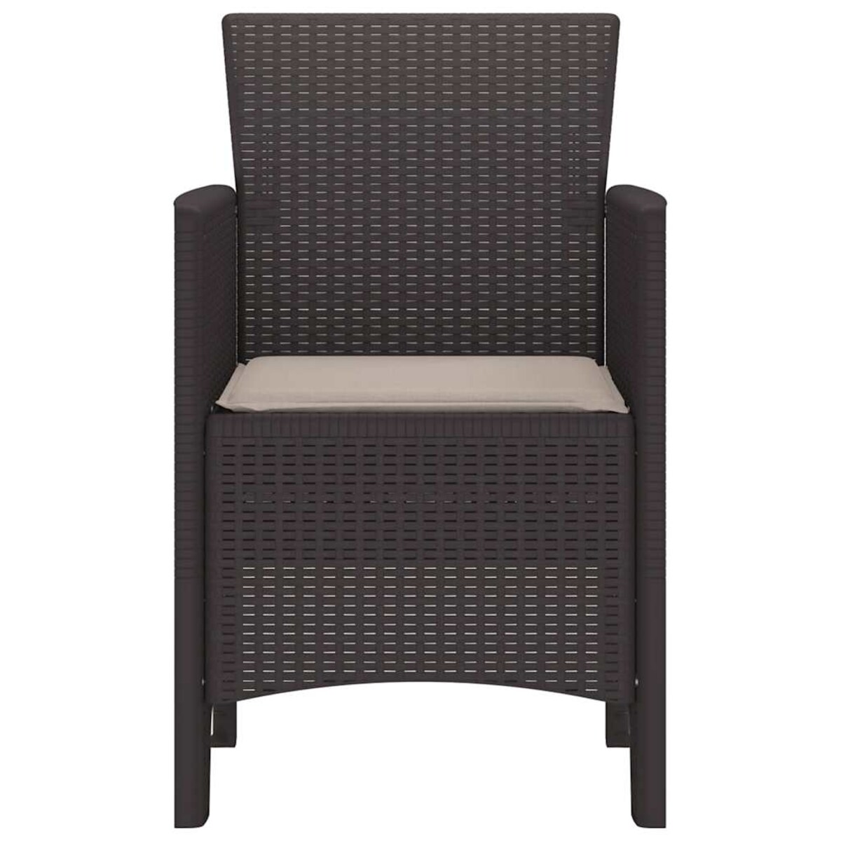 vidaXL Krzesło Ogrodowe 2 pcs Brązowy 53 x 49 x 85 cm PP