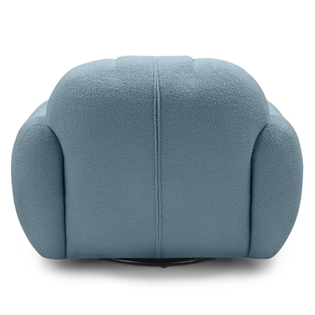 Fotel obrotowy 77x106x85 PALLASS bouclé niebieski