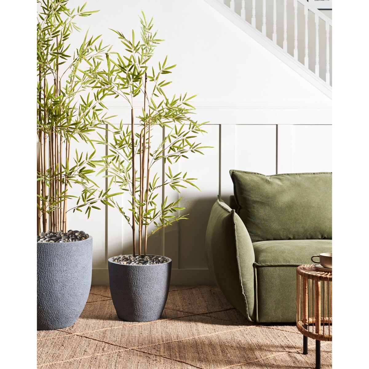 Doniczka 36 x 36 x 32 cm szara KANNIA