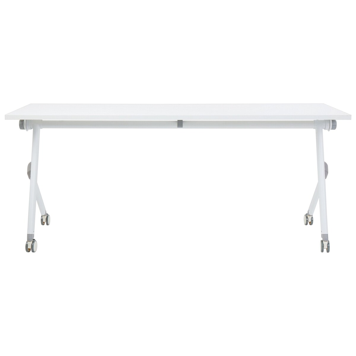 Składane biurko BENDI Biały 180 cm 60 cm Z kółkami