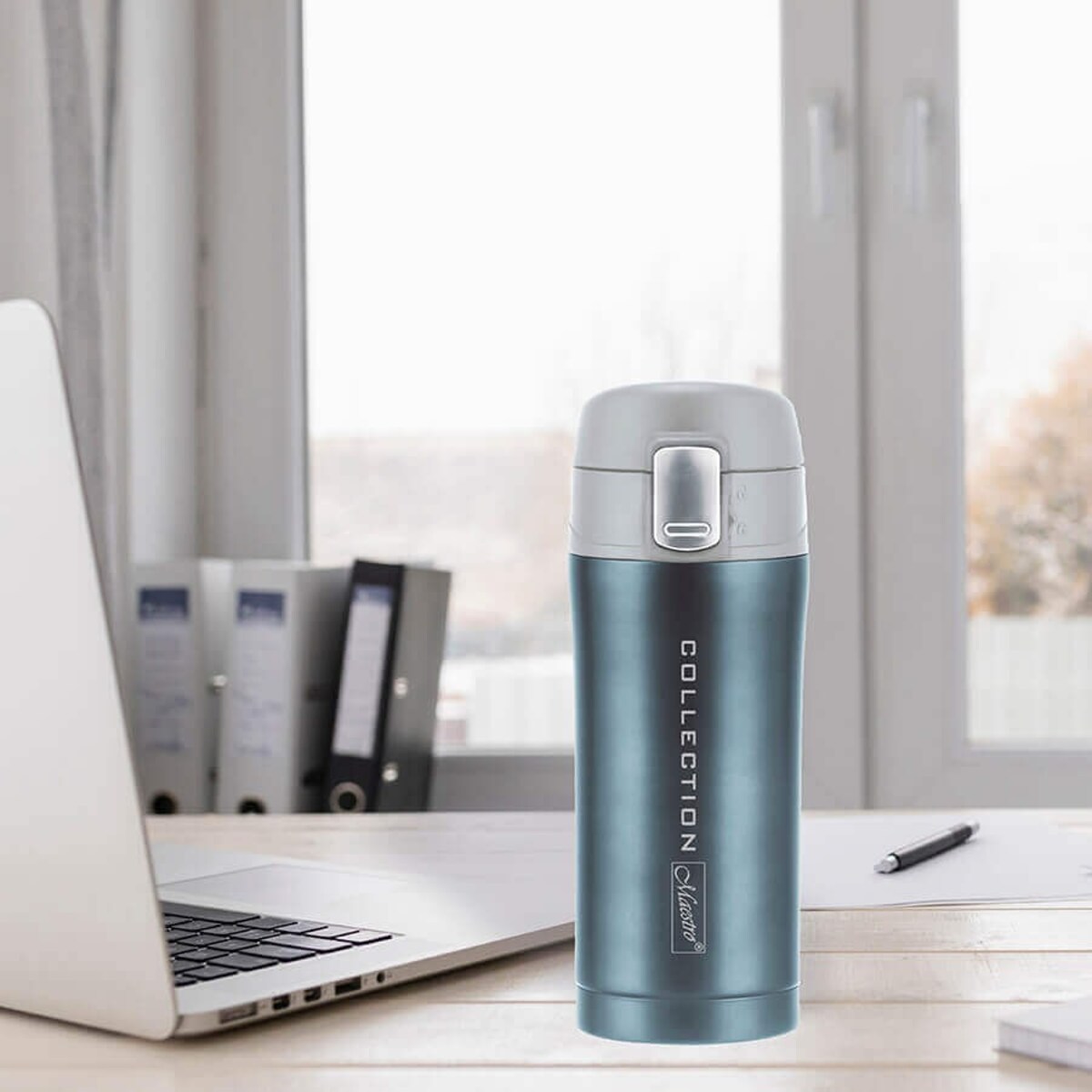 Kubek termiczny na kawę do kawy 320ml niebieski MAESTRO MR-1641-32-BLUE