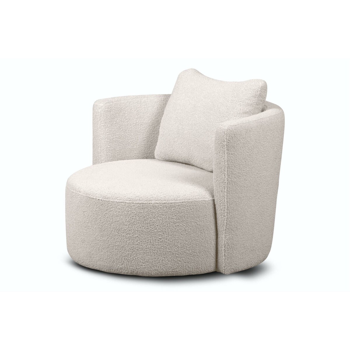 KONSIMO RAGGI Fotel obrotowy baranek biały