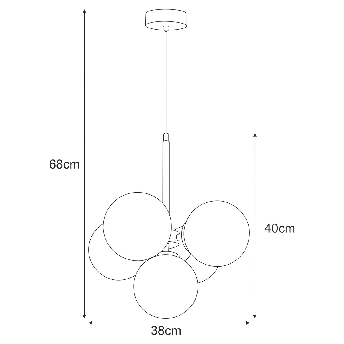 Lampa wisząca K-5362 z serii INEZ