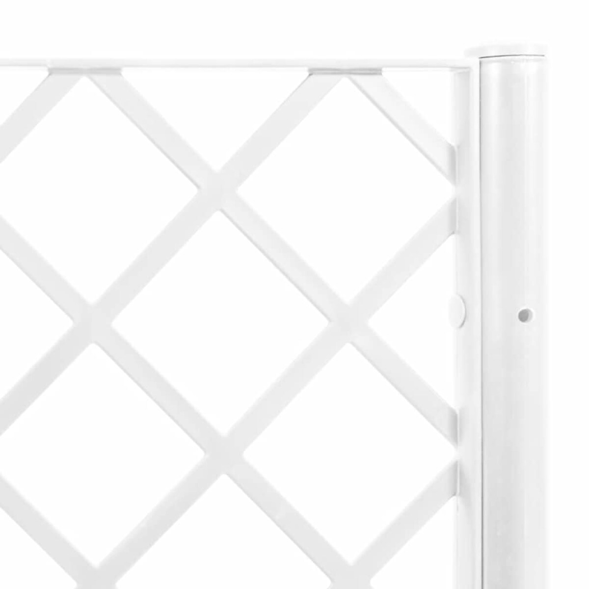 vidaXL Donica ogrodowa z kratką, biała, 160x40x142 cm, PP