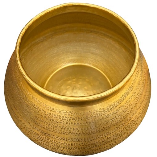 DONICZKA OSŁONKA ZŁOTA DUŻA 28cm płaska loft na bonsai zamiokulkas taras