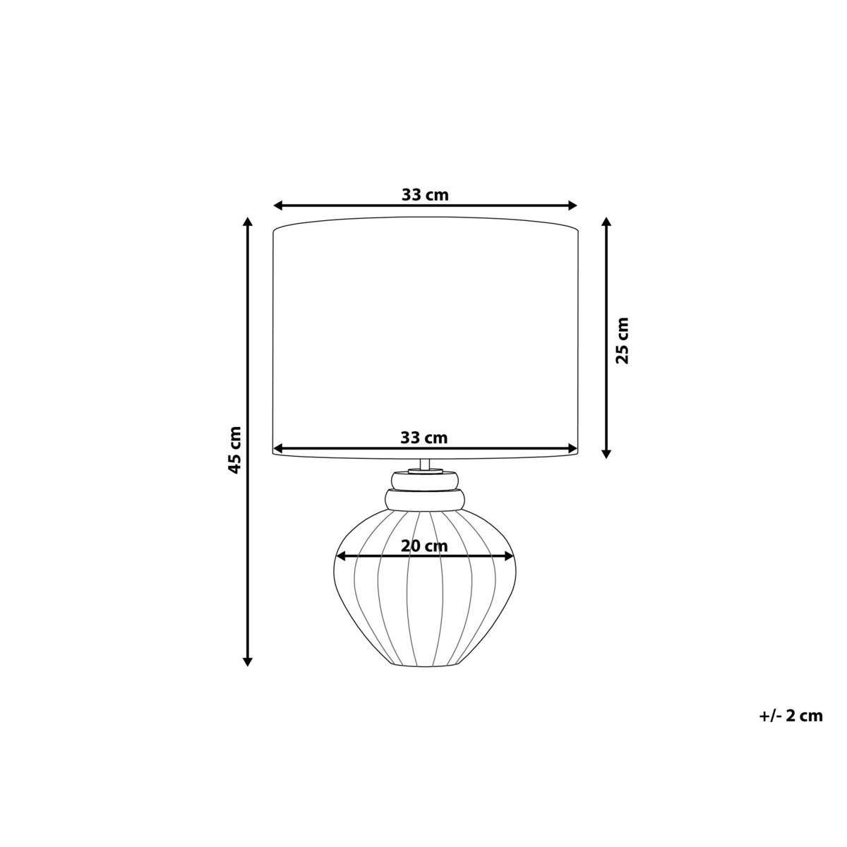 Lampa stołowa ceramiczna biała NERIS