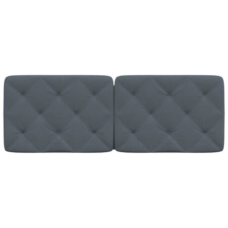 vidaXL Poduszka na wezgłowie, ciemnoszara, 140 cm, aksamitna