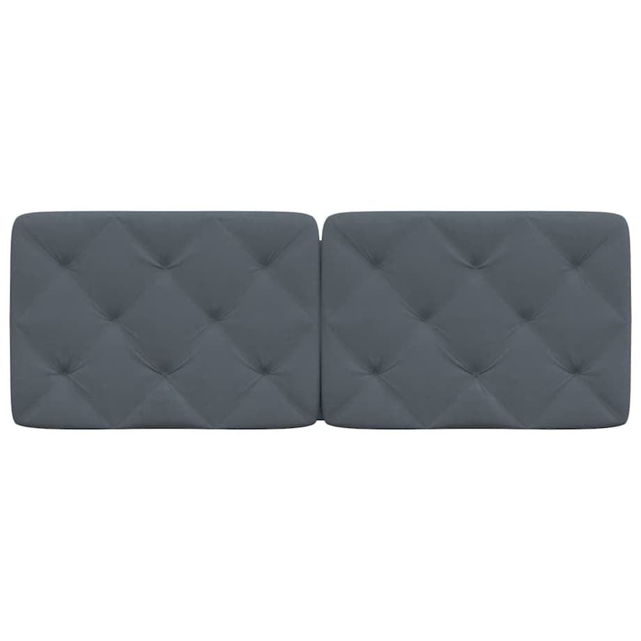 vidaXL Poduszka na wezgłowie, ciemnoszara, 140 cm, aksamitna