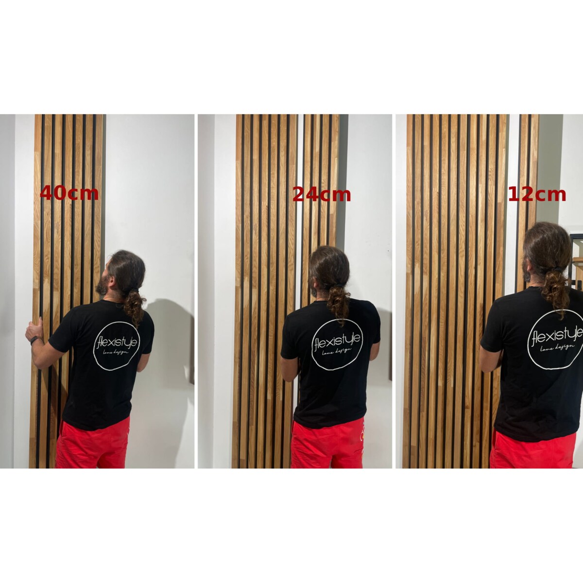 Panele lamelowe dębowe na płycie MDF 100% dąb 40cm