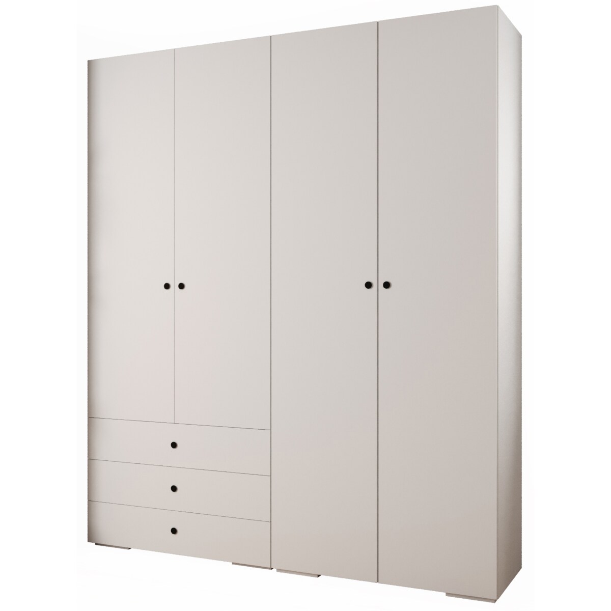 Garderoba wysoka do przedpokoju INOVA 2 Z15 biały+czarny