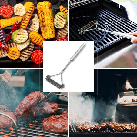 Szczotka do czyszczenia grilla, stal nierdzewna, KINGHOFF