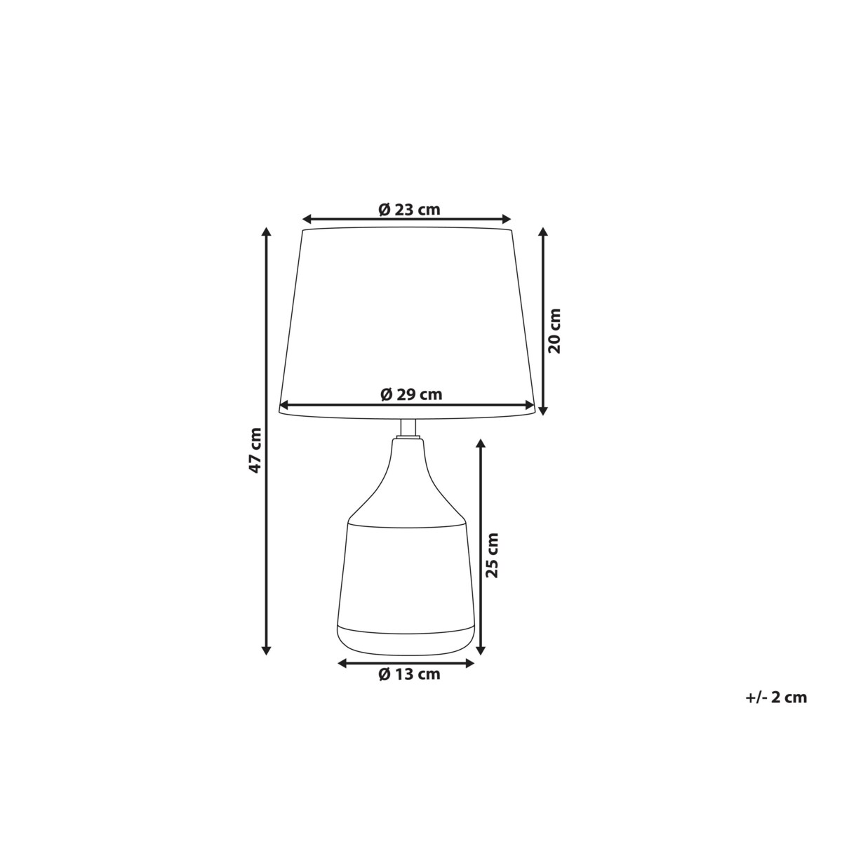Lampa stołowa ceramiczna brązowa WARI