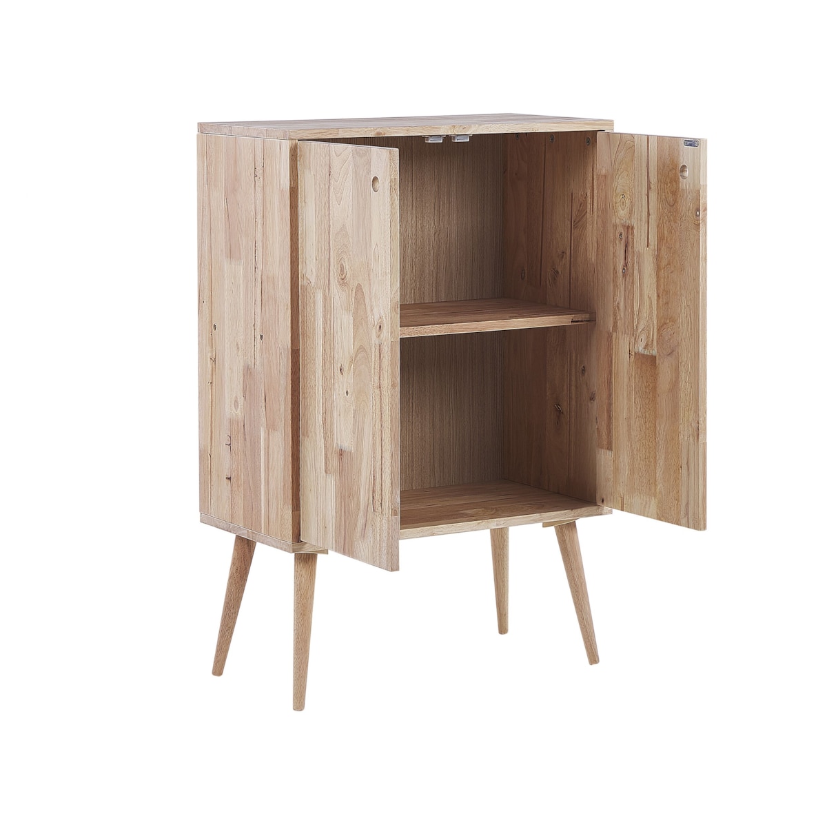 Szafka dwudrzwiowa drewno kauczukowe jasne CHANDLER